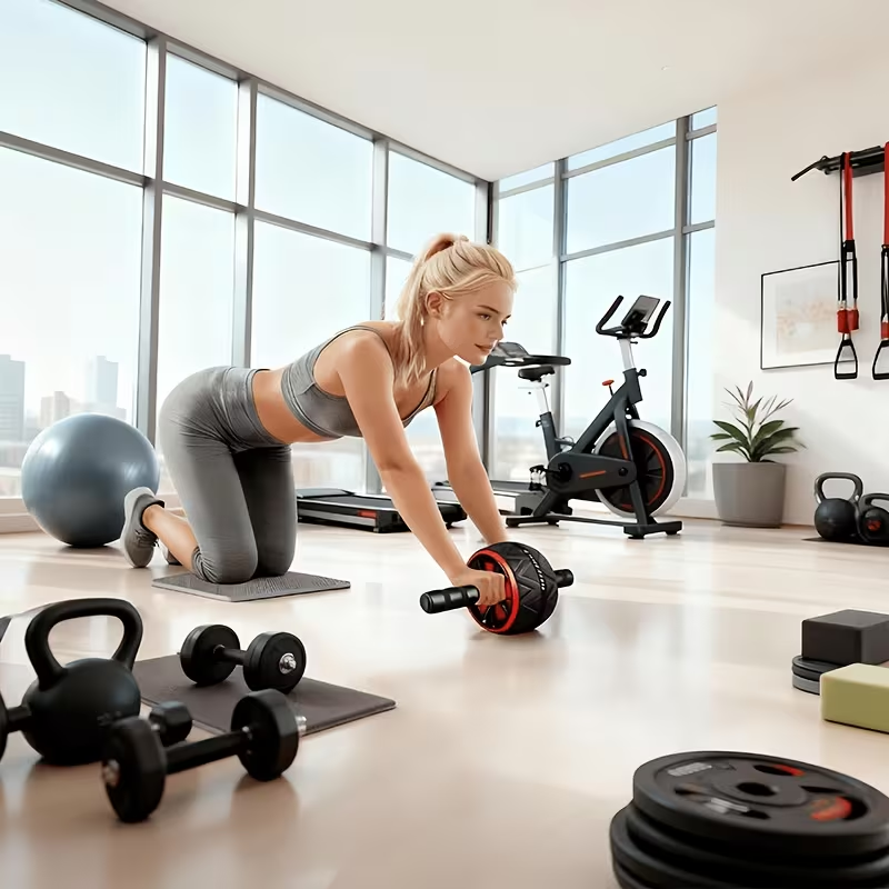 Ab Roller Wheel and Knee Mat,  - Sports Equipment Wholesale recension och pris