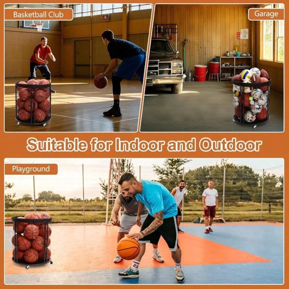 Heavy Duty Ball Storage Bin Ca - Sports Equipment Organizer Garage recension och pris