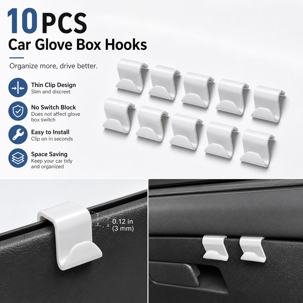 Plastic Car Glove Box Hook Str - Sports Equipment Organizer Garage recension och pris