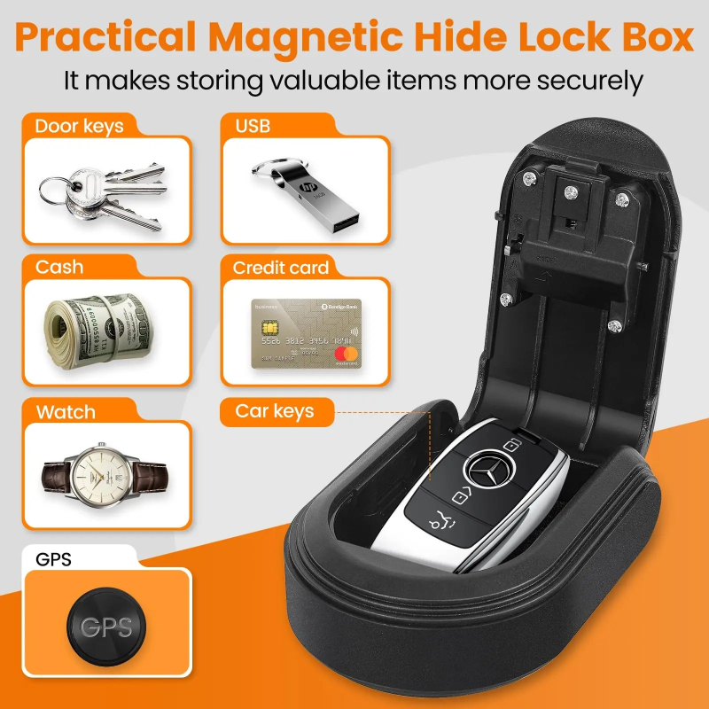 1PCS Magnetic Key Box Hider Un - Sports Equipment Organizer Garage recension och pris